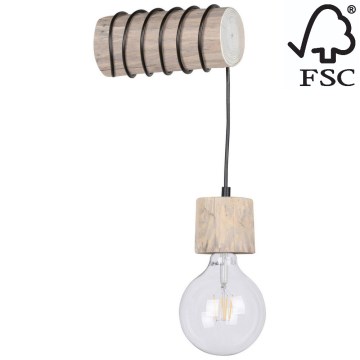 Nástěnné svítidlo TRABO 1xE27/60W/230V borovice – FSC certifikováno