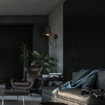 Nástěnné svítidlo VICTORIA 1xE27/60W/230V černá
