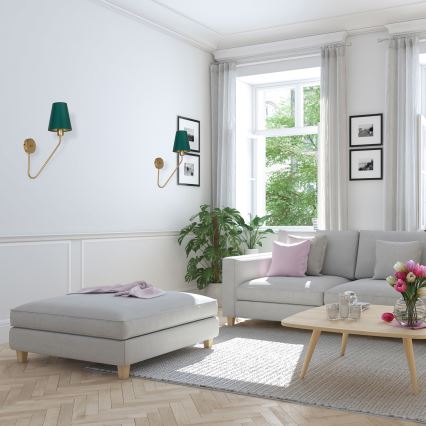 Nástěnné svítidlo VICTORIA 1xE27/60W/230V zelená