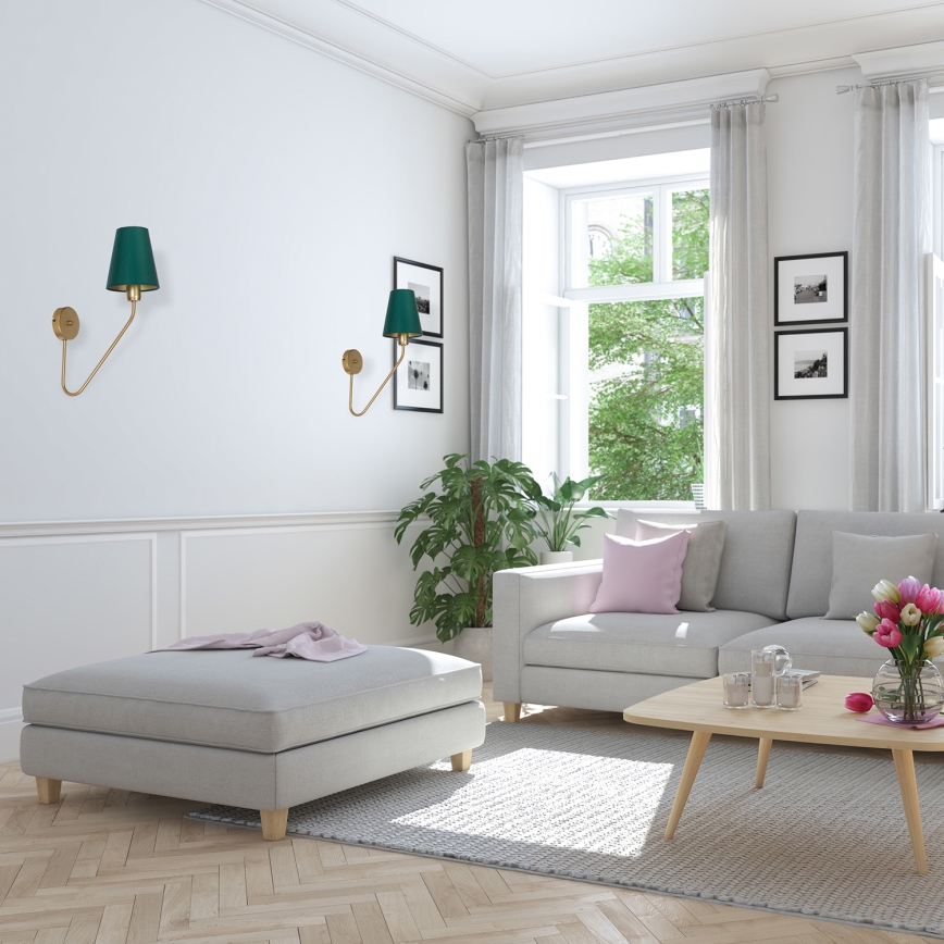 Nástěnné svítidlo VICTORIA 1xE27/60W/230V zelená
