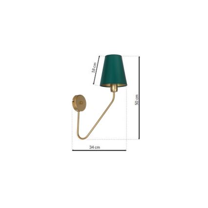 Nástěnné svítidlo VICTORIA 1xE27/60W/230V zelená