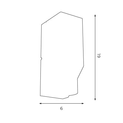 Nástěnné svítidlo WALL 1xGU10/8W/230V černá/lesklý chrom