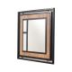 Nástěnné zrcadlo COSMO 70x70 cm hnědá/černá