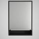 Nástěnné zrcadlo s policí COSTA 75x45 cm černá