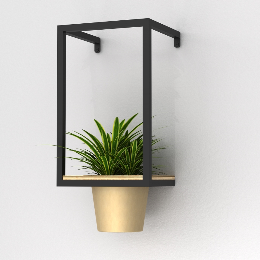 Nástěnný květináč 38x18 cm zlatá