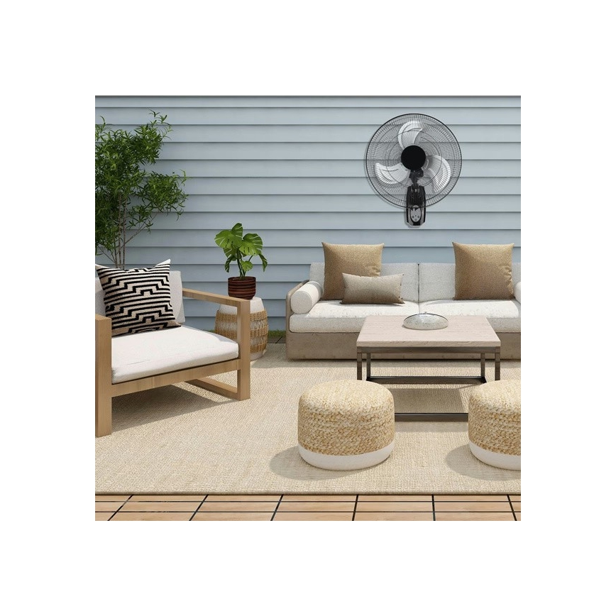 Nástěnný ventilátor 90W/230V pr. 50 cm černá