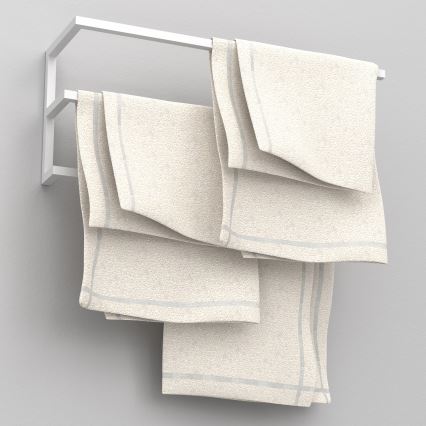 Nástěnný věšák na ručníky 25x60 cm bílá