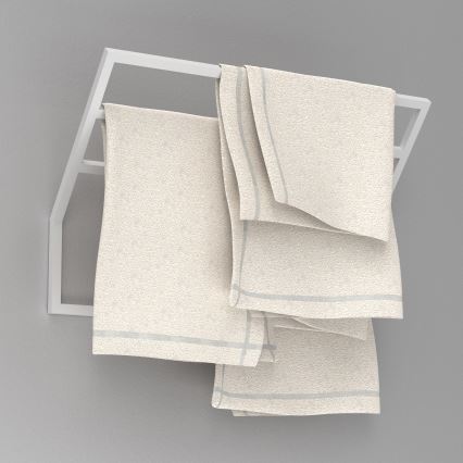 Nástěnný věšák na ručníky 37x60 cm bílá