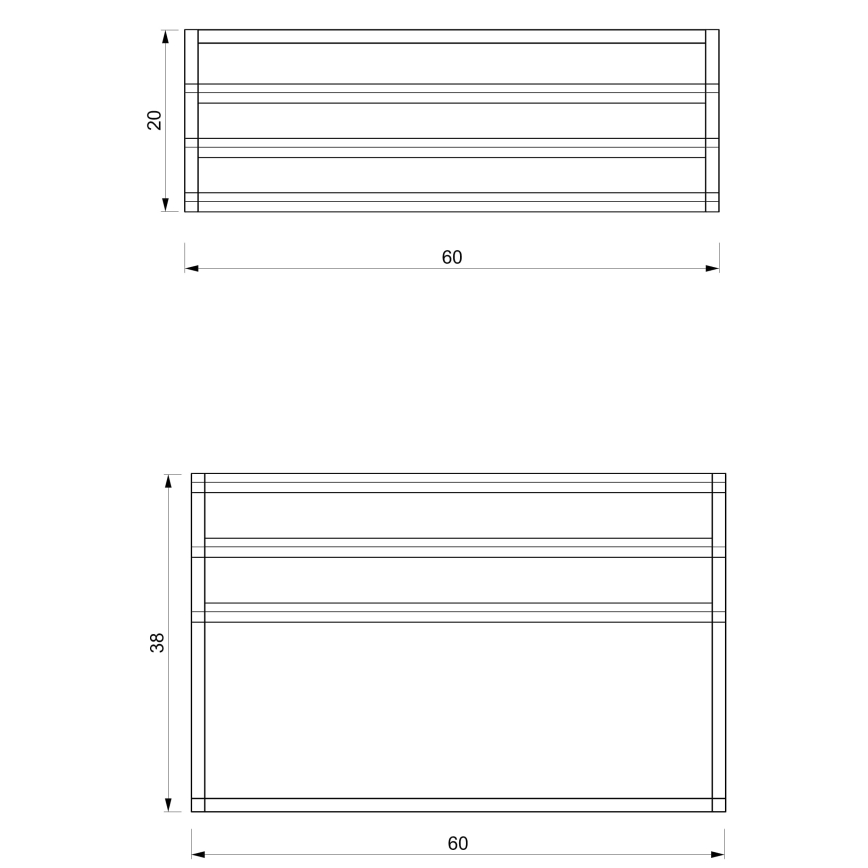 Nástěnný věšák na ručníky 37x60 cm bílá