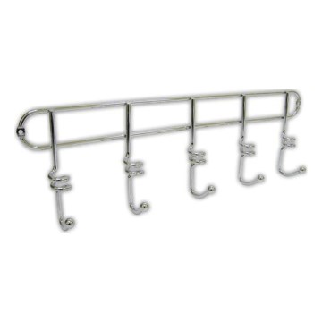Nástěnný věšák TWIST 4,3x14,5 cm lesklý chrom