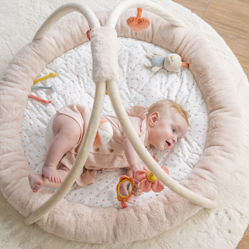 Nattou - Dětská hrací deka s hrazdičkou MILA, ZOE & LANA béžová