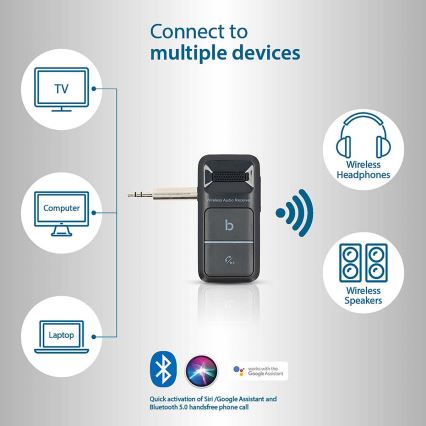 Přenosný přijímač Bluetooth AUX