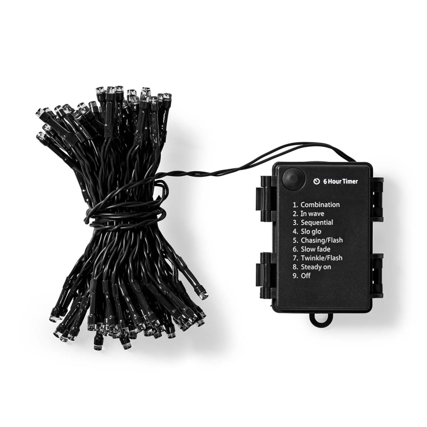 LED  venkovní řetěz 192xLED/7 funkcí/3xAA 14,9m IP44 teplá bílá