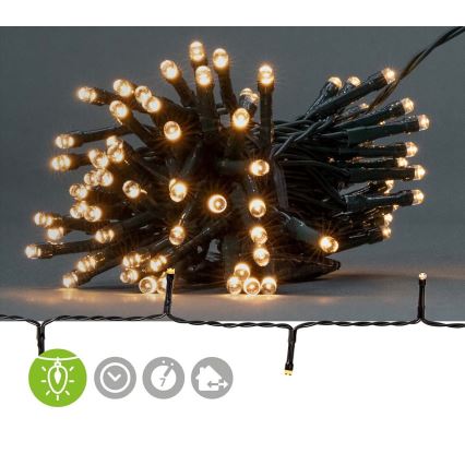 LED  venkovní řetěz 48xLED/7 funkcí/3xAA 4,1m IP44 teplá bílá