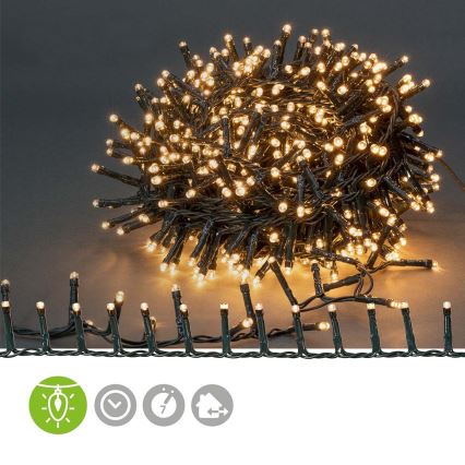 LED Venkovní  řetěz 560xLED/7 funkcí 14m IP44 teplá bílá