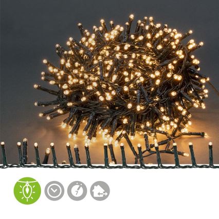 LED Venkovní  řetěz 700xLED/7 funkcí 17m IP44 teplá bílá
