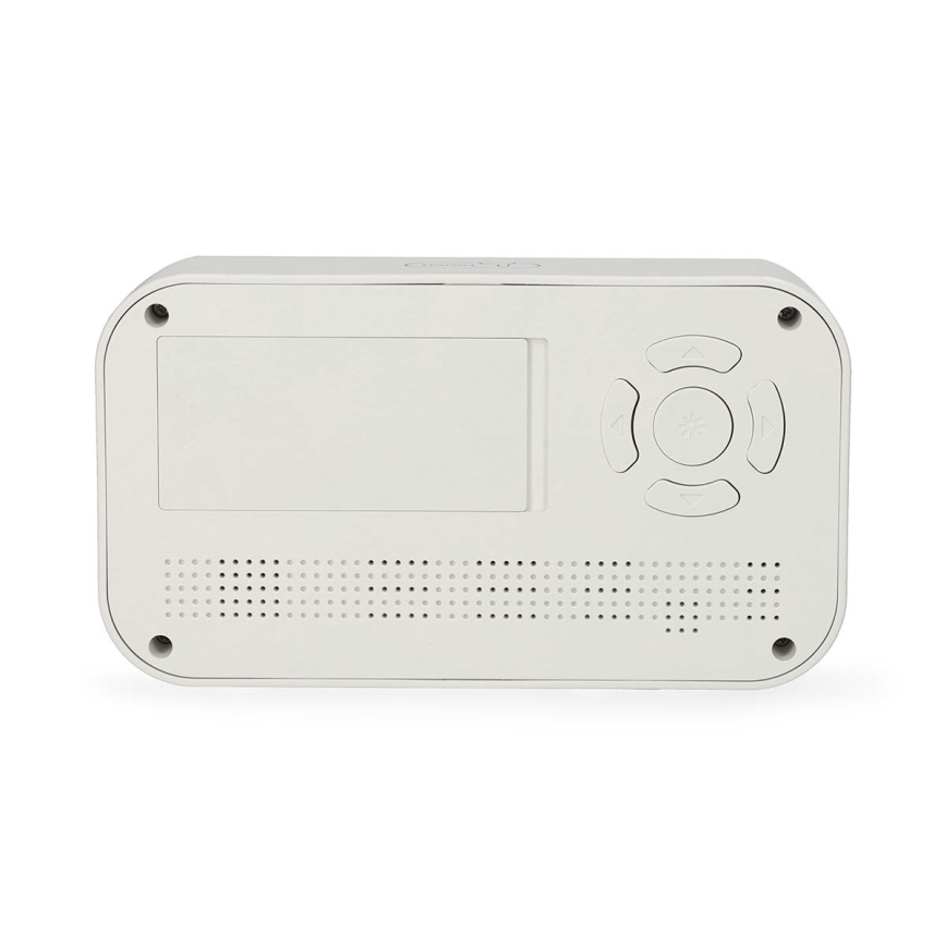 Digitální hodiny s budíkem, teploměrem a vlhkoměrem 2xAA bílá