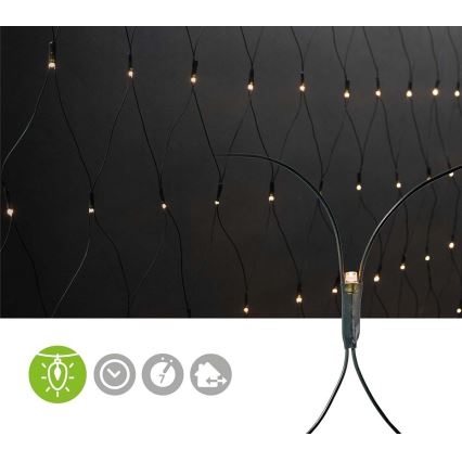 LED Venkovní  závěs 160xLED/7 funkcí 5m IP44 teplá bílá