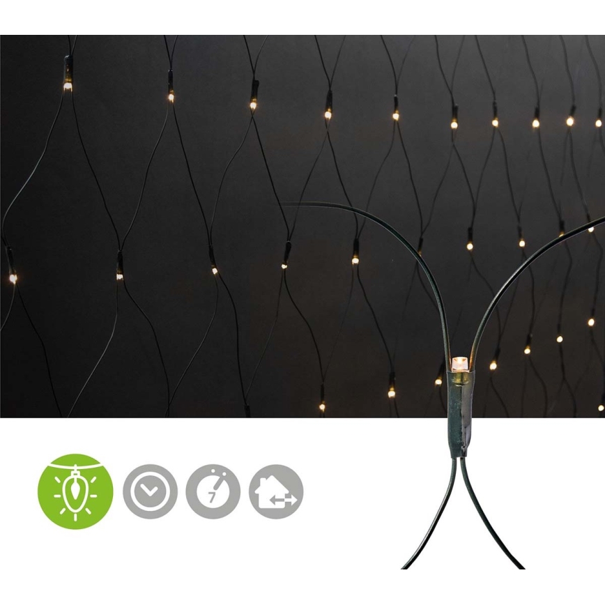 LED Venkovní  závěs 160xLED/7 funkcí 5m IP44 teplá bílá