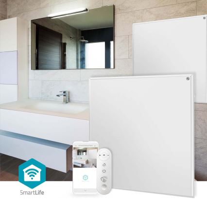 Infračervený topný panel 350W/230V 59,8x62 cm IP44 Wi-Fi Tuya + dálkové ovládání