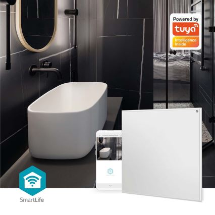 Infračervený topný panel 350W/230V 59,8x62 cm IP44 Wi-Fi Tuya + dálkové ovládání