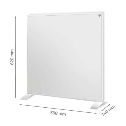 Infračervený topný panel 350W/230V 59,8x62 cm IP44 Wi-Fi Tuya + dálkové ovládání
