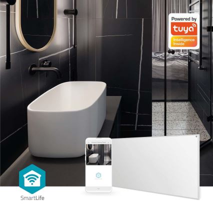 Infračervený topný panel 700W/230V 120x62 cm IP44 Wi-Fi Tuya + dálkové ovládání