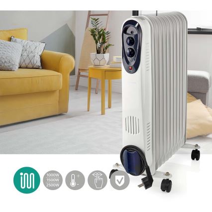 Přenosný olejový ohřívač s 11 žebry 1000/1500/2500W/230V