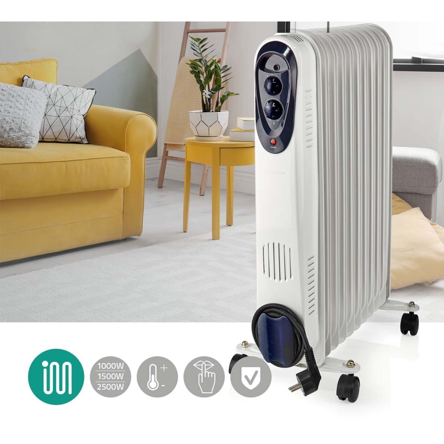 Přenosný olejový ohřívač s 11 žebry 1000/1500/2500W/230V