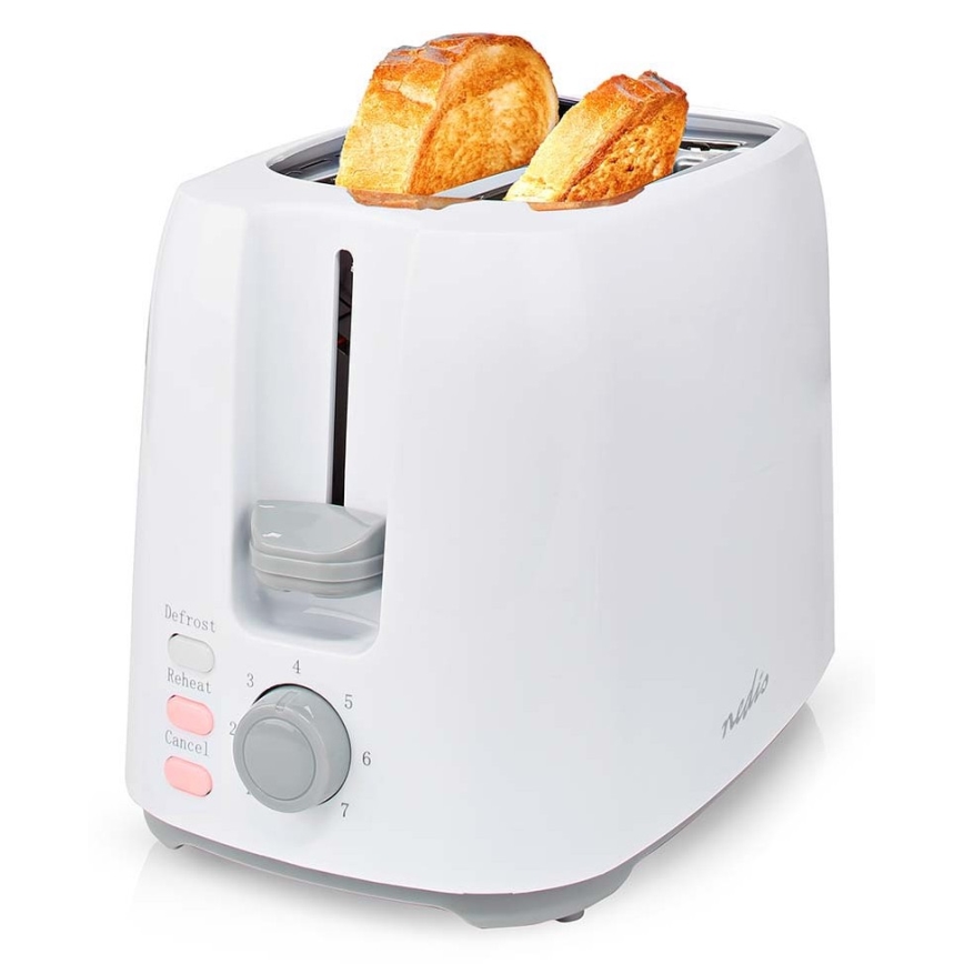 Topinkovač s dvěma otvory a rozpékačem 750W/230V bílá