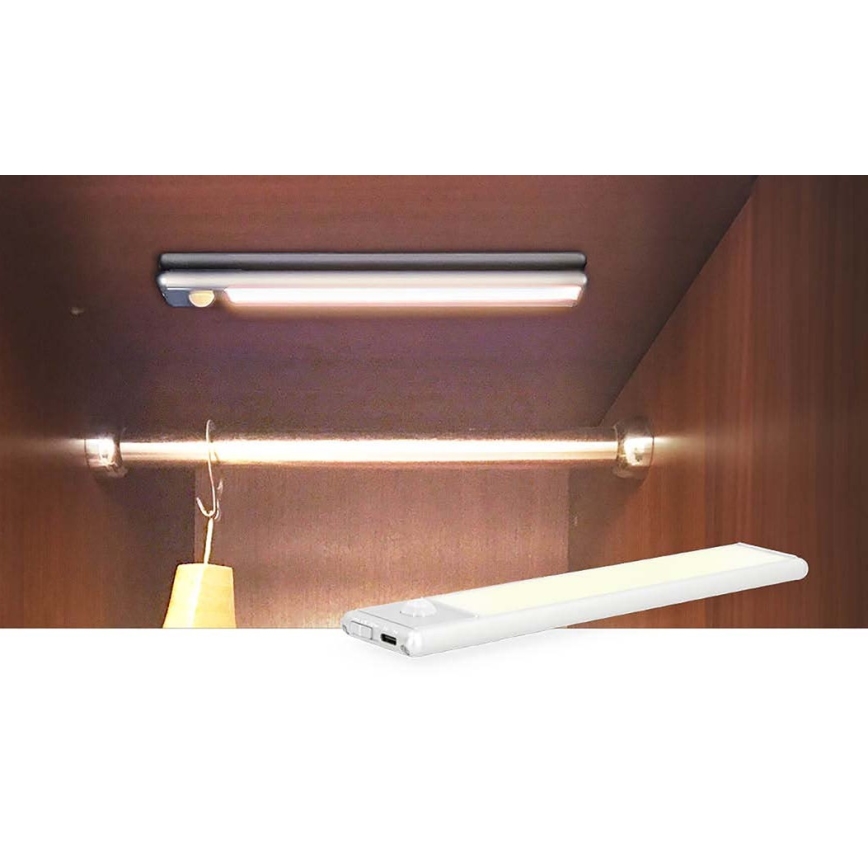 LED Nabíjecí magnetické osvětlení skříně se senzorem pohybu LED/1W/1100 mAh 3000K