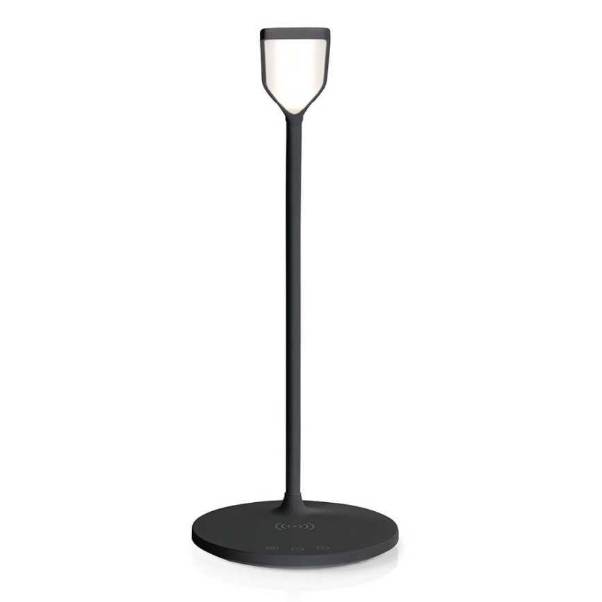 LED Stmívatelná dotyková flexibilní stolní lampa s 15W bezdrátovým nabíjením Qi LED/5,5W/230V 2700-6500K černá