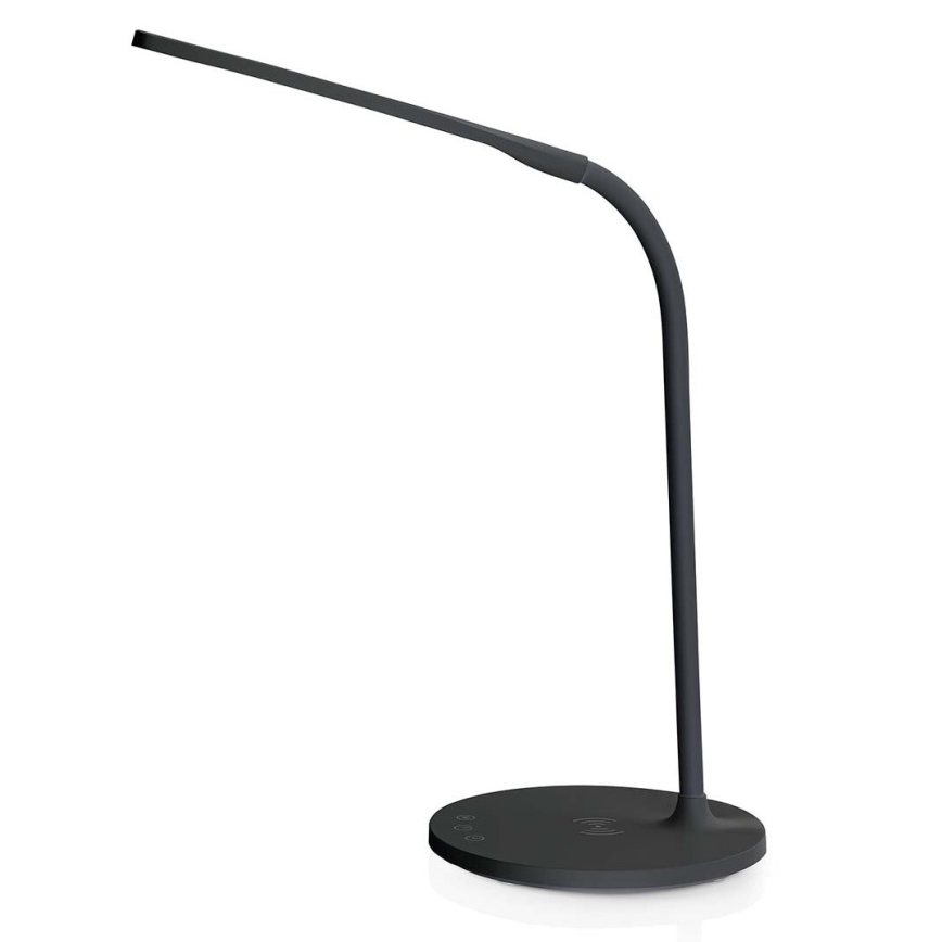LED Stmívatelná dotyková flexibilní stolní lampa s 15W bezdrátovým nabíjením Qi LED/5,5W/230V 2700-6500K černá