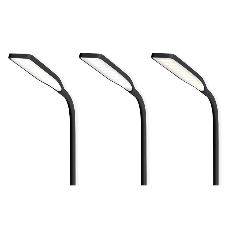 LED Stmívatelná dotyková flexibilní stolní lampa s 15W bezdrátovým nabíjením Qi LED/5,5W/230V 2700-6500K černá