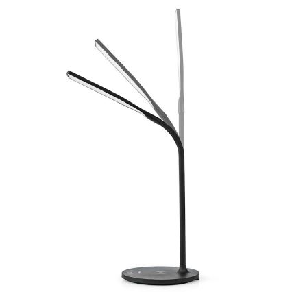LED Stmívatelná dotyková flexibilní stolní lampa s 15W bezdrátovým nabíjením Qi LED/5,5W/230V 2700-6500K černá