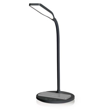 LED Stmívatelná dotyková flexibilní stolní lampa s 15W bezdrátovým nabíjením Qi LED/5,5W/230V 2700-6500K černá