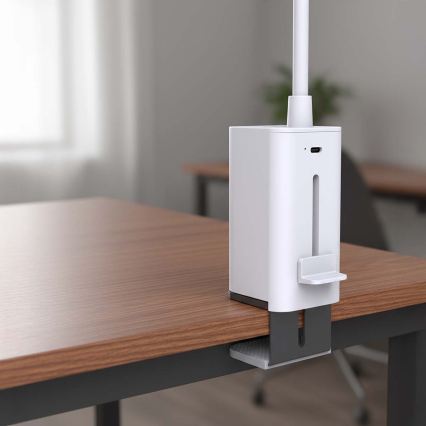 LED Stmívatelná nabíjecí dotyková flexibilní stolní lampa s klipem LED/5W/1200 mAh bílá