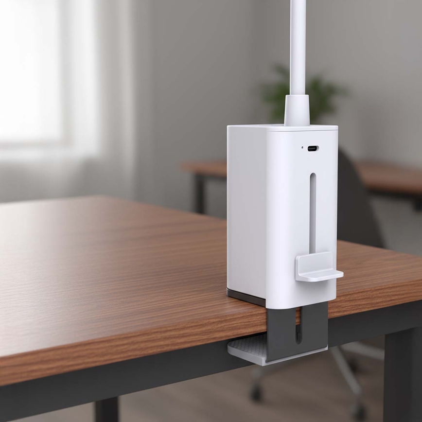 LED Stmívatelná nabíjecí dotyková flexibilní stolní lampa s klipem LED/5W/1200 mAh bílá