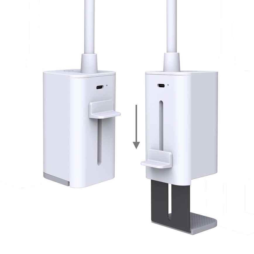 LED Stmívatelná nabíjecí dotyková flexibilní stolní lampa s klipem LED/5W/1200 mAh bílá