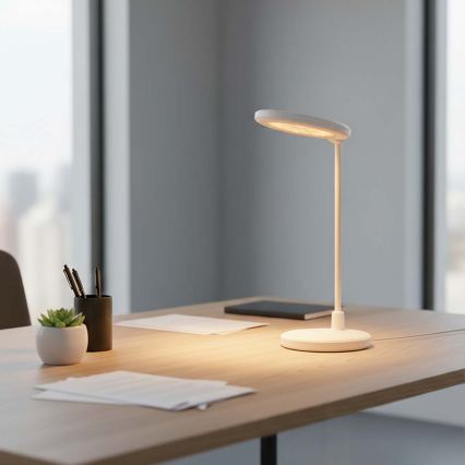 LED Stmívatelná nabíjecí dotyková lampa se zrcátkem LED/6W/1200 mAh 3000/4000/5700K CRI 90 bílá