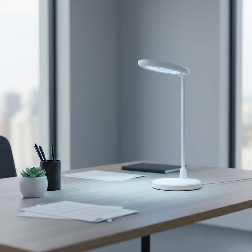 LED Stmívatelná nabíjecí dotyková lampa se zrcátkem LED/6W/1200 mAh 3000/4000/5700K CRI 90 bílá