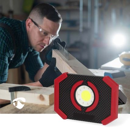 LED Stmívatelný nabíjecí reflektor s power bankou LED/10W/3000 mAh IPX2