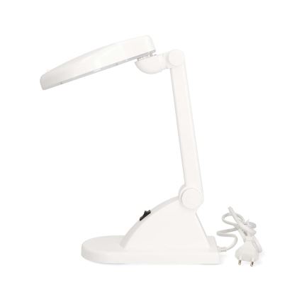LED Stolní lampa s lupou LED/6W/230V bílá