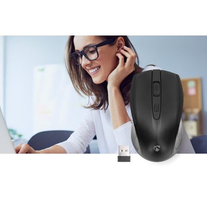 Bezdrátová myš 800/1200/1600 DPI 2xAAA černá