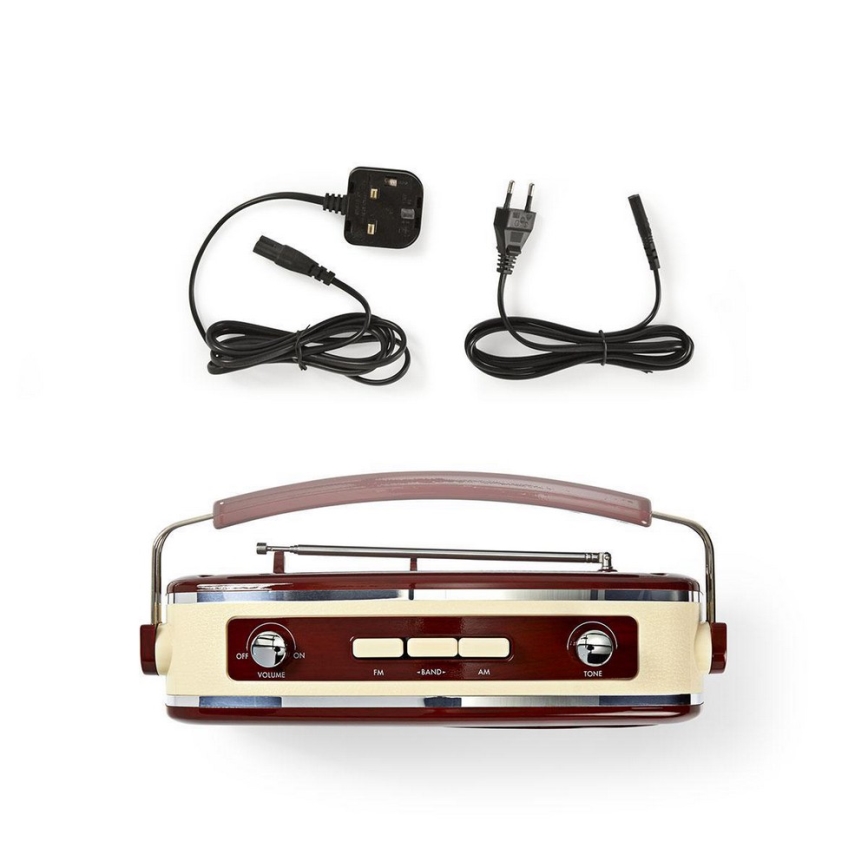 FM Rádio 4,5W/230V hnědá