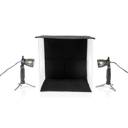 LED Přenosné fotostudio 2xGU10/5W/230V