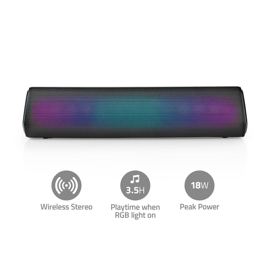 LED RGB Nabíjecí reproduktor 18W/1200 mAh