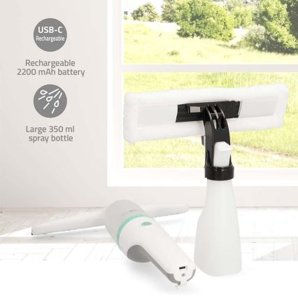 Nabíjecí okenní vysavač 12W/2200 mAh IPX4
