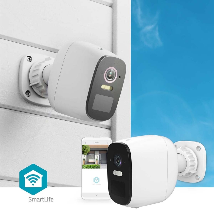 Chytrá venkovní nabíjecí kamera se senzorem SmartLife 4MP Quad HD 1440p 5V/5200mAh Wi-Fi Tuya IP66