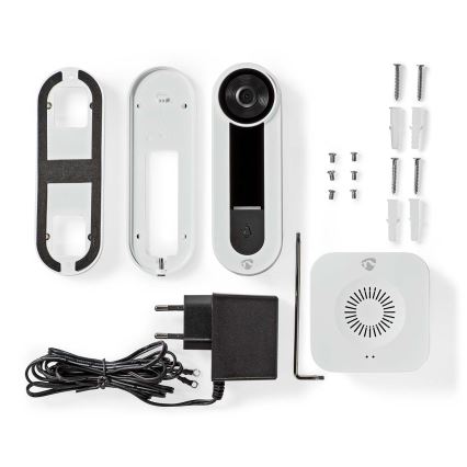 Bezdrátový videozvonek se senzorem Full HD 1536p 3xAA Wi-Fi IP65